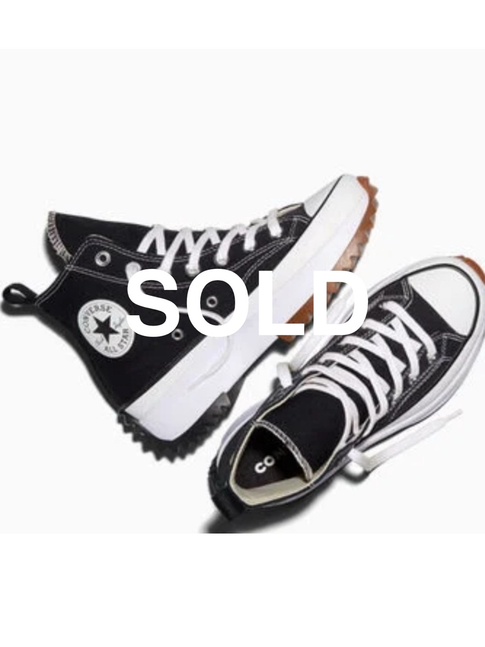 SOLD 
Converse Run Star Hike Platform Canvas Sneakers - Black/White/Brown